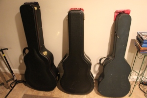 A few of George Haviland's guitars